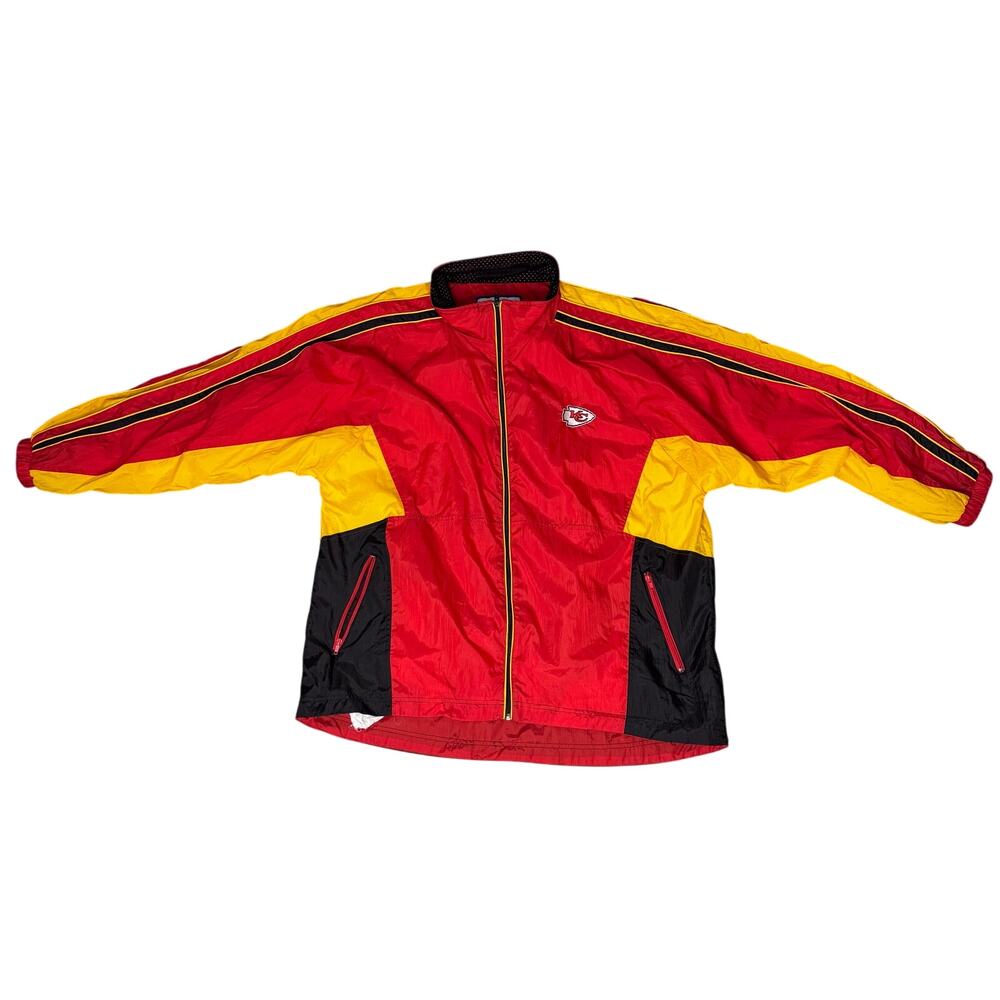 Vintage Logo 7 KC Chiefs Kansas City Windbreaker Rain Jacket size XL